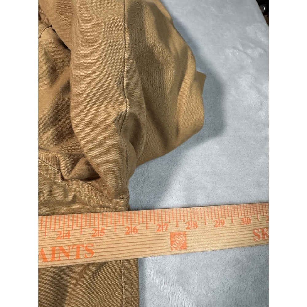 Vtg Lands End Barn Jacket Chore Coat XL (46-48) Camel Tan Patch Pockets - Picture 8 of 9
